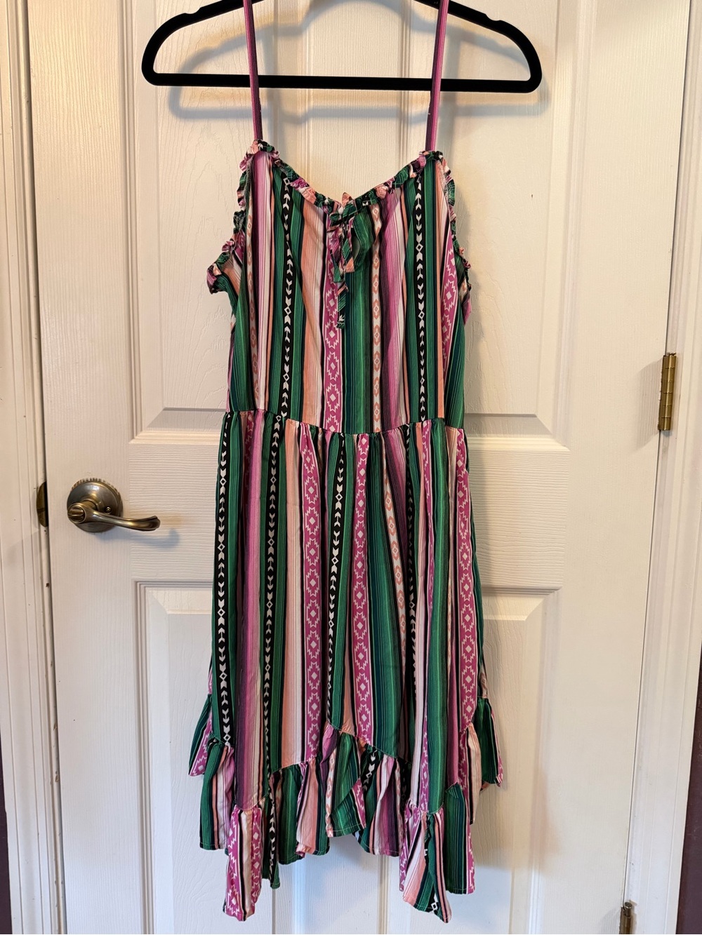 Wrangler Retro Multi-Color Striped Boho Blouse